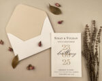 Invitatii nunta crem 18×12 cm