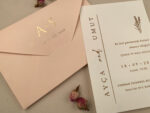 Invitatii nunta roz 18×12 cm