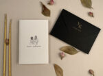 Invitatii nunta negru 15×9 cm