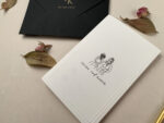 Invitatii nunta negru 15×9 cm