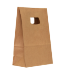 Sacosa hartie cu maner nuanta natur 14x7x21cm