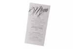 Meniu nunta elegant 17.6 x 17.5cm alb