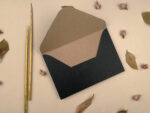 Plicuri bani elegante nunta 12.5 x 18.5cm negru