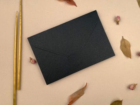 Plicuri bani elegante nunta 12.5 x 18.5cm negru