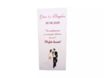 Meniu nunta elegant 9.5 x 21cm alb