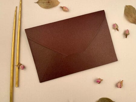 Plicuri bani elegante nunta 14 x 21cm maro