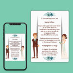 Invitatie digitala nunta cu mire si mireasa