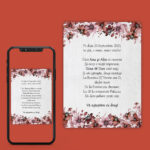 Invitatie digitala nunta cu flori