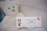 Plicuri bani elegante botez 9 x 20cm alb