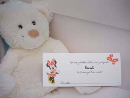 Plicuri bani elegante botez 9 x 20cm alb