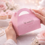Cutii marturii nunta botez 500gr roz