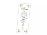 Meniu nunta elegant 7.5 × 20cm verde