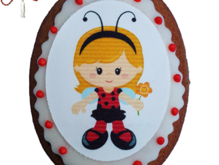 Turta dulce fetita buburuza 9 cm