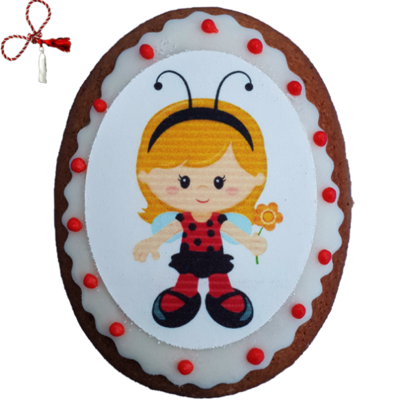 Turta dulce fetita buburuza 9 cm