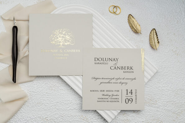 Invitatie nunta auriu 11