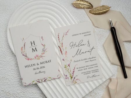 Invitatie nunta alb din carton 11