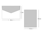 Invitatie nunta alb din carton 15x11cm ǀ e-Marturii.ro