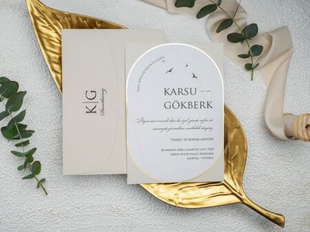 Invitatie nunta crem 11 x 11cm - e-Marturii