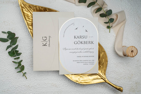 Invitatie nunta crem 11 x 11cm - e-Marturii