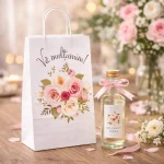 SET Marturie nunta 1 FlowerBouquet Pungi Sticle 200ml