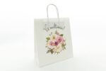 SET Marturie nunta FlowerBouquet 2 Punga Cutie prajituri 200g Sticla 200ml