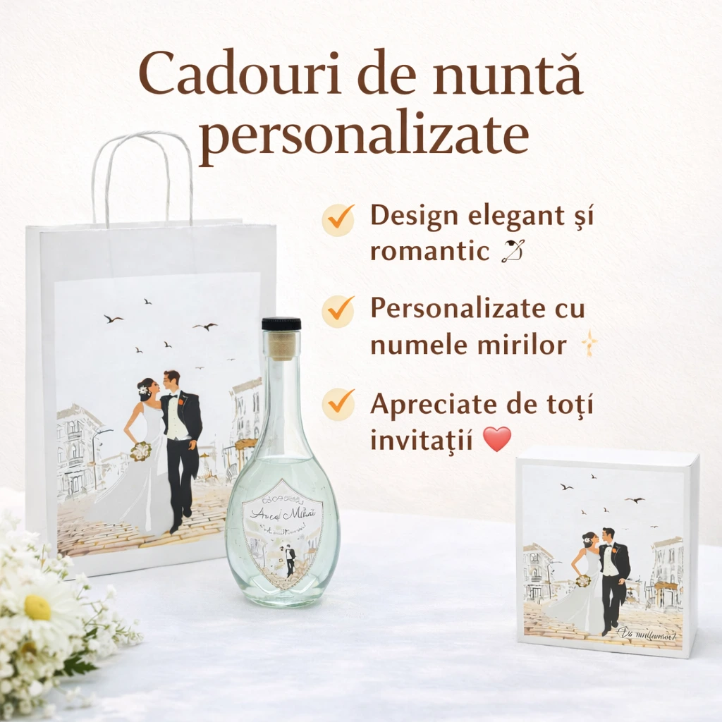 SET Marturie nunta 7 Pungi Sticle 250ml Cutii 200g M447 SET Marturie nunta 7 Pungi Sticle 250ml Cutii 200g M447