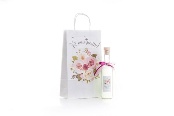 SET Marturie nunta 3 FlowerBouquet Pungi Sticle 200ml
