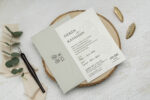Invitatie nunta alb din carton 15x11cm ǀ e-Marturii.ro