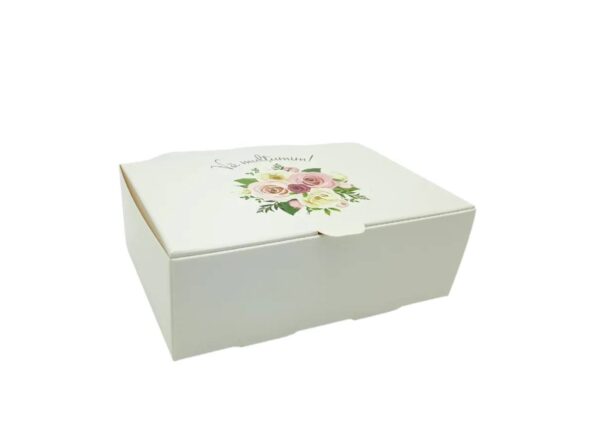Marturii Nunta Set 7 Flower-Bouquet: Punga, Sticla 500ml + Cutie 200g