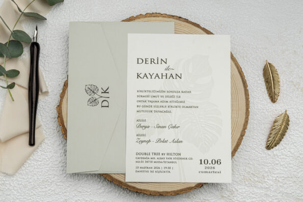 Invitatie nunta alb din carton 15x11cm ǀ e-Marturii.ro