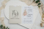 Invitatie nunta alb din carton 12
