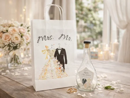 Marturii nunta Set 8-M184: Pungi, Sticle 250ml