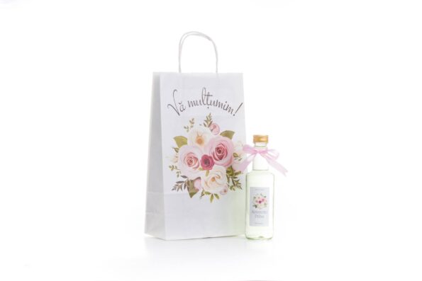 SET Marturie nunta 1 FlowerBouquet Pungi Sticle 200ml