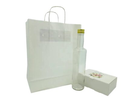 Marturii Nunta Set 7 Flower-Bouquet: Punga, Sticla 500ml + Cutie 200g