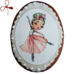 Martisor din turta dulce balerina 9 cm
