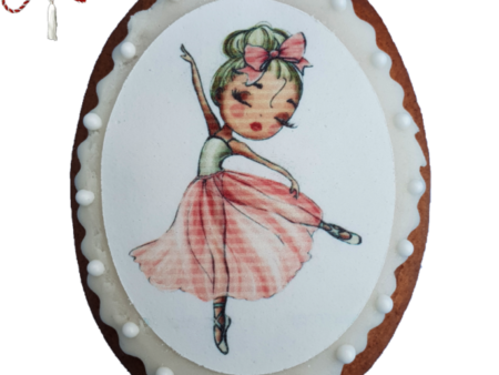 Martisor din turta dulce balerina 9 cm