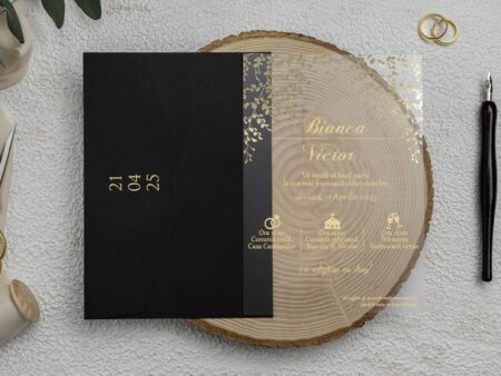 Invitatie nunta negru 13