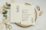 Invitatie nunta crem 15 × 11