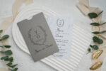 Invitatie nunta gri din carton 10