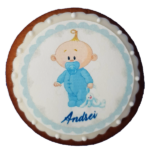 Turta dulce bebelus bleu botez 8 cm