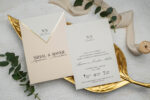Invitatie nunta auriu 12 x 11cm – e-Marturii