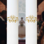 Lumanari de nunta model regal eleganta