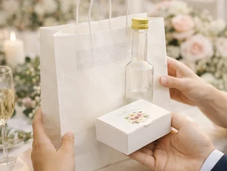 Set marturii nunta Flower-Bouquet, pungi, sticle si cutii