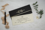 Invitatie nunta negru 8 x 19cm – e-Marturii