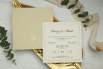 Invitatie nunta crem 12 x 12cm – e-Marturii