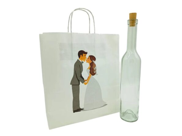 Marturii nunta Set 1-Kiss: Pungi, Sticle 500ml
