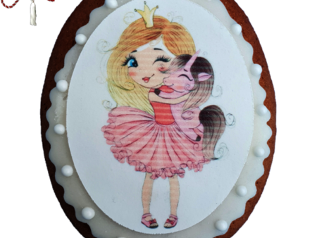 Turta dulce fetita cu unicorn 9 cm