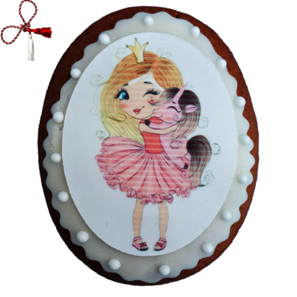 Turta dulce fetita cu unicorn 9 cm