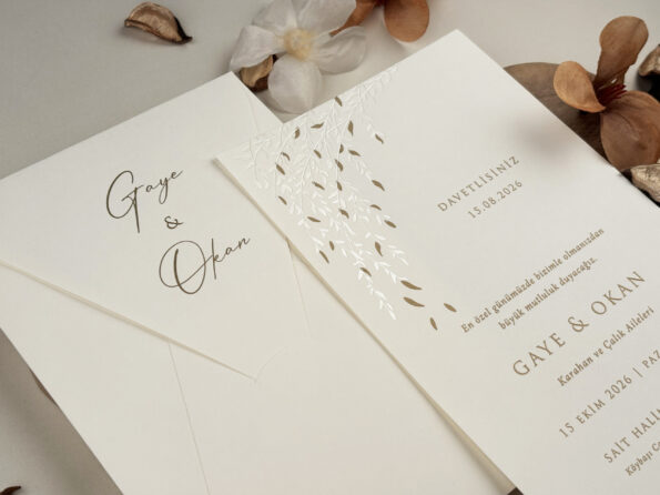Invitații de nuntă elegante și rafinate 13315-elite