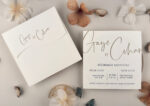 Invitatie nunta eleganta cu plic inclus 17x17cm